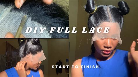 How To Diy Ventilate Full Lace Wig Using Diagonal Method With Braid