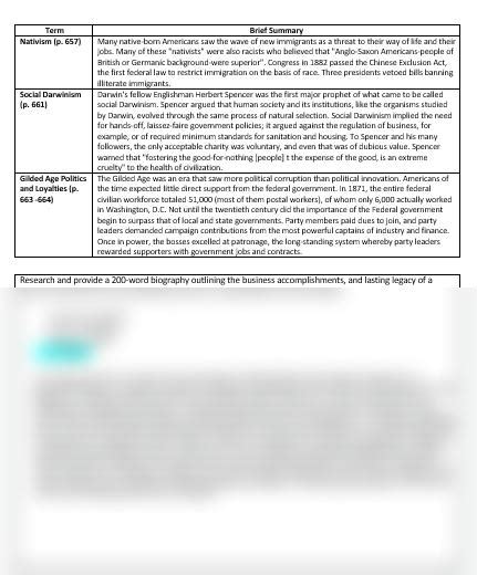 SOLUTION The Gilded Age Worksheet With My Answers Part 2 Studypool