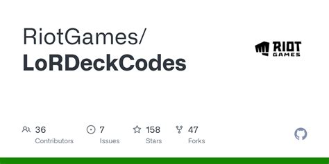 GitHub - RiotGames/LoRDeckCodes