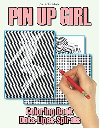 Pin Up Girl Dots Lines Coloring Book Perfect Book Adult Dots Lines