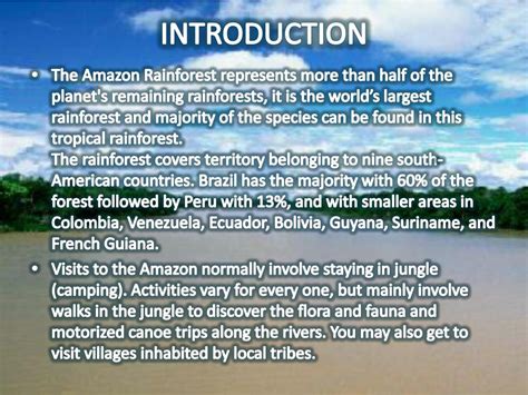 Ppt The Amazon Rainforest Powerpoint Presentation Free Download Id