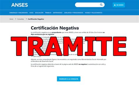 Certificación negativa de Anses Qué es y como pedirla Nota Social