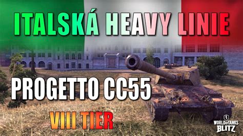 Progetto CC55 mod 54 jak si vede v těžkém VIII tieru ve WoT Blitz