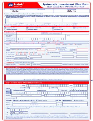 Fillable Online Sip Registration Cum Mandate Form Nach Fax Email