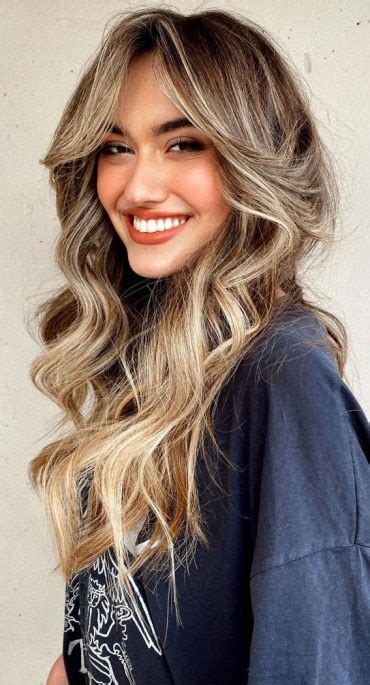 Cute Haircuts And Hairstyles With Bangs Multi Shades Of Blonde With Curtain Bangs