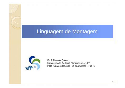 PDF Linguagem De Montagem Professores Uff Br DOKUMEN TIPS