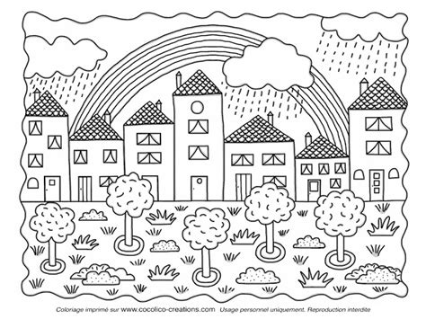 Coloriages Ville Bâtiments et Architecture Dessins à colorier