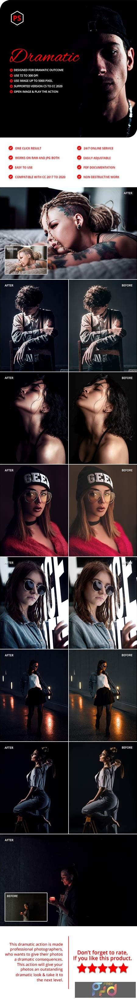Dramatic Photoshop Action Graphicux