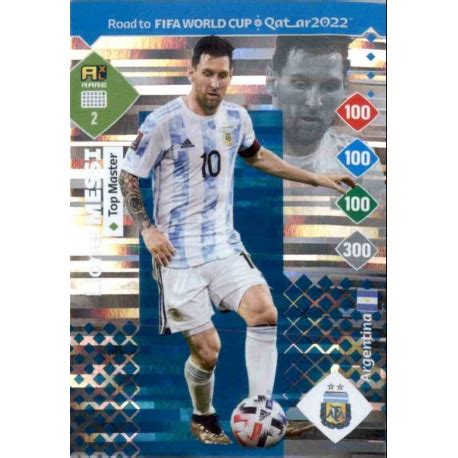 Venta Cromo Lionel Messi Top Master Panini Adrenalyn XL Road To Fifa