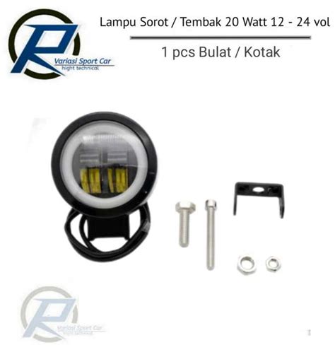 Lampu Sorot Temabk Led Cwl Mata Lensa D Watt Cree Model Ae Bulat