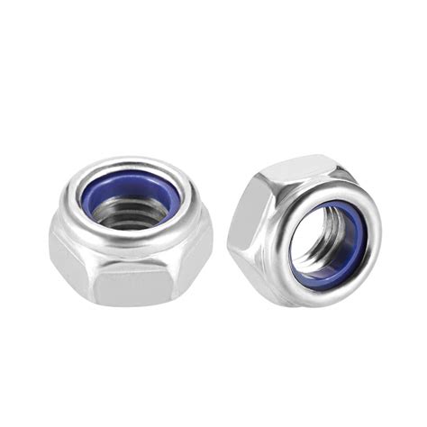 Uxcell Hex Lock Nuts M8 X 1 25mm Stainless Steel Nylon Insert Self