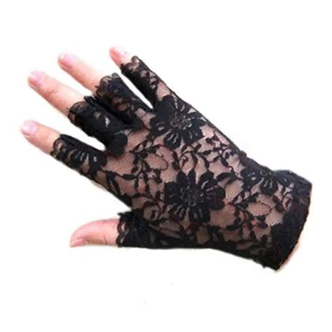 Hot Women Girl Amazing Goth Party Dressy Lace Gloves Mittens New