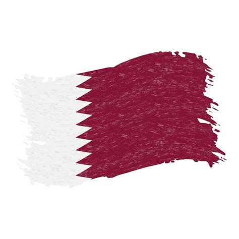 Premium Vector Flag Of Qatar Grunge Abstract Brush Stroke Isolated On