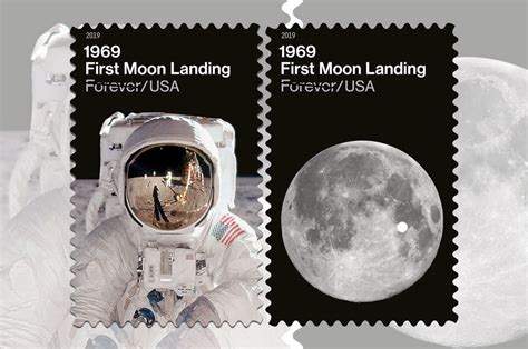 Usps First Moon Landing Stamps Pinpoint Tranquility Base Space