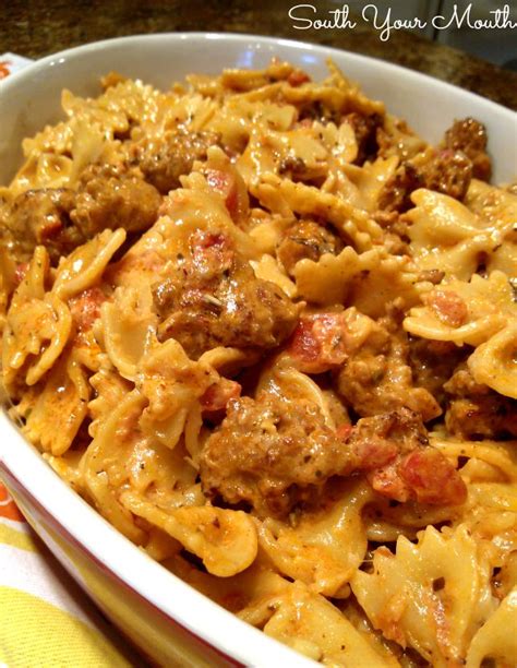 South Your Mouth Italian Sausage And Pasta With Tomato Cream Sauce Italian Sausage Pasta