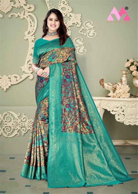 5 5 M Separate Blouse Piece Wedding Designer Banarasi Silk Saree