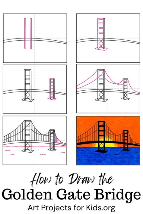 Learn How To Draw The Golden Gate Bridge With An Easy Step By Step Pdf