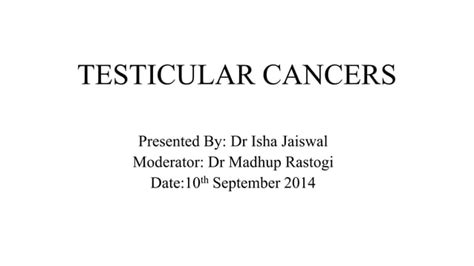 Testicular Cancers Ppt