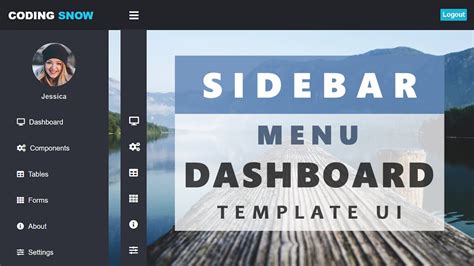 Sidebar Menu Dashboard Template Ui Side Navigation Bar Only Using