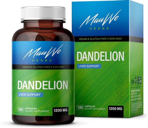 Amazon MAUWE HERBS Dandelion Root Capsules Organic Dandelion