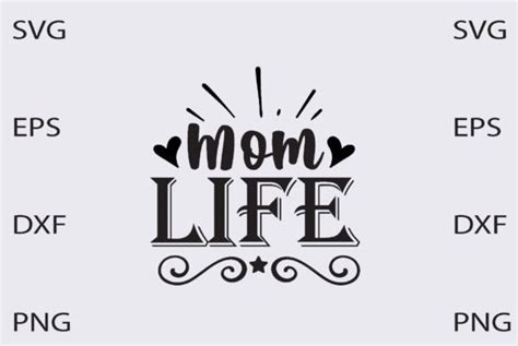 Mom Life Svg Design Graphic By Lazy Cute Cat · Creative Fabrica