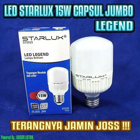 Jual Lampu Bohlam STARLUX LED LEGEND 15 Watt Cahaya Putih Garansi Di