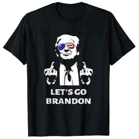 Buy Let S Go Brandon Trump Middle Finger T Shirt Men Clothing Anti Joe