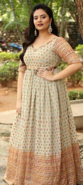 Sreemukhi Is All Smiles In A Mint Green Anarkali Dress At Crazy Uncles