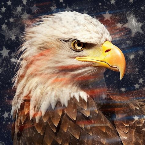 Premium Ai Image There Is A Bald Eagle With A Stars And Stripes