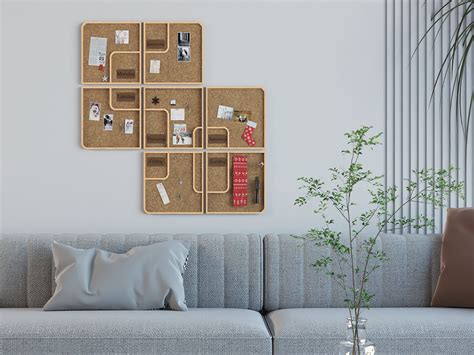 This Type Of Design Is A Cork Board With Wooden Decorative Elements