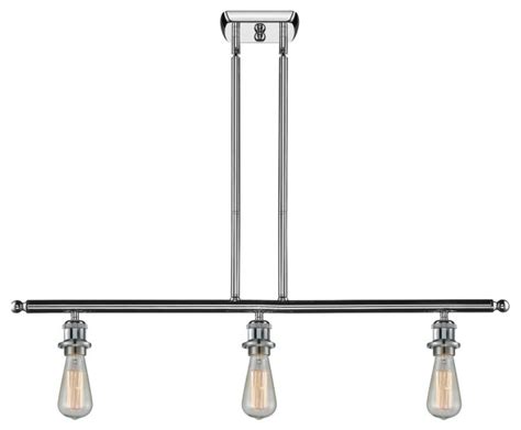 Ballston Bare Bulb Light Island Light In Polished Chrome Industrial