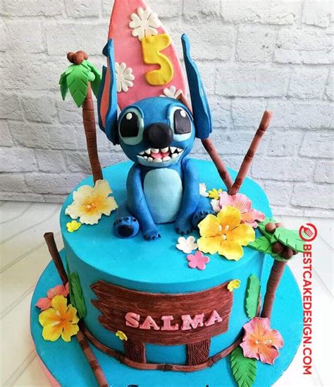 A Blue Cake Decorated With A Cartoon Character