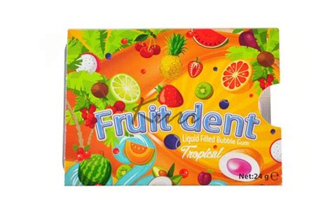 Gumy Balonowe Fruit Dent Tropical 24g 24szt