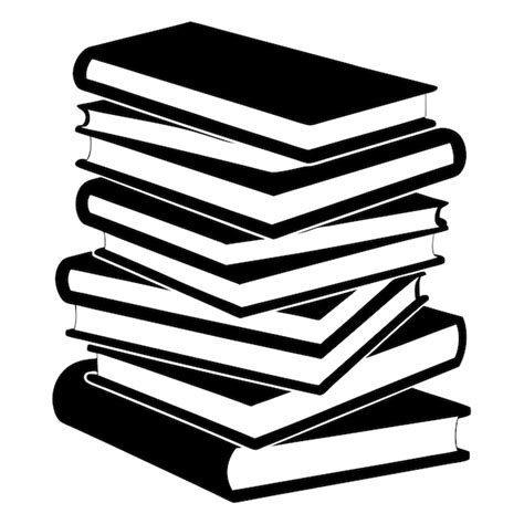 Book Stack Silhouette Vector Premium Ai Generated Vector