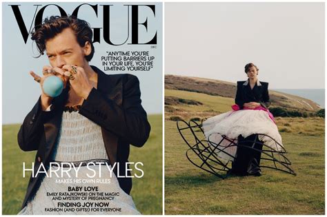 Harry Styles Wears A Dress As He Becomes First Male In 127 Years To Be On The Cover Of Us Vogue