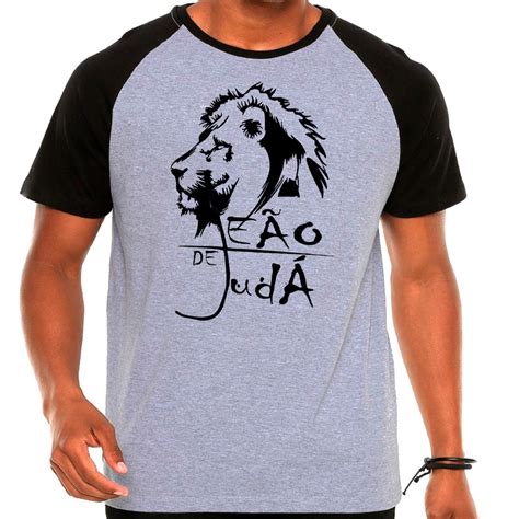 Camiseta Raglan Masculina Leão De Judá Elo7 Produtos Especiais