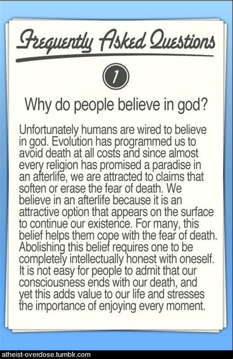 Why Do People Believe In God Atheism Or Should I Say Anti Theism