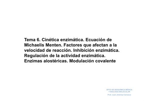 PDF Tema 6 cinética enzimática y regulación DOKUMEN TIPS