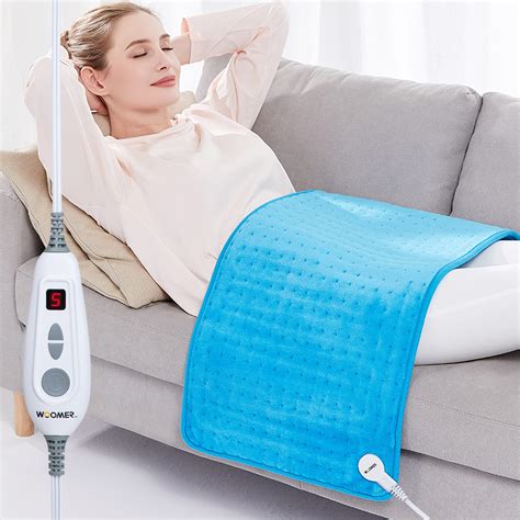 [5 Year Warranty] Woomer Electric Heating Pad For Back Pain And Cramps Relief 33 X17 Extra Large