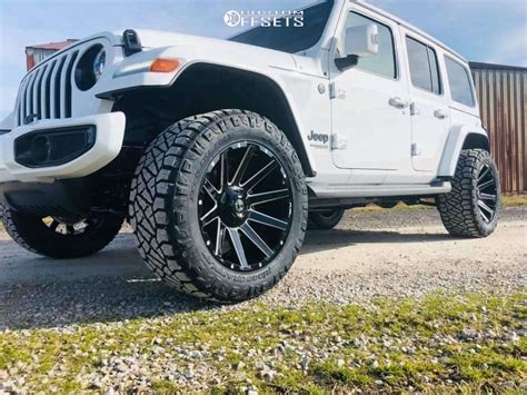 2021 Jeep Wrangler Wheel Offset Aggressive > 1" Outside Fender Stock | 1461909 | Custom Offsets