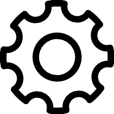 White Cogwheel Vector Svg Icon Svg Repo