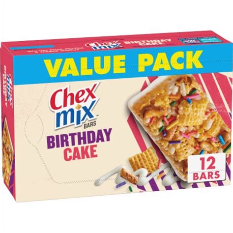 Chex Mix Birthday Cake Treat Bars 12 Ct 1 13 Oz Smiths Food And Drug