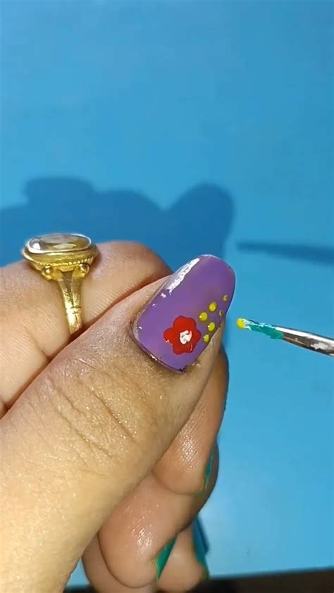 🥀 Flower Nail Art 💅🏻💅🏻nailart Naildesigns Nailartdesignideas Easy