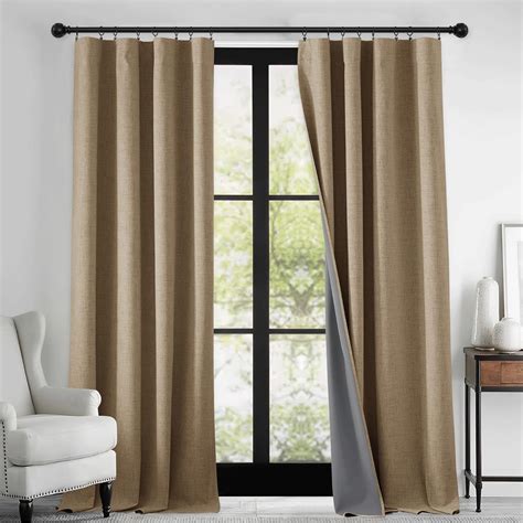 Amazon Ryb Home Linen Textured Blackout Curtains For Bedroom