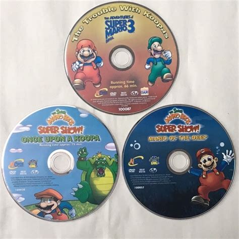 Nintendo Other Super Mario Bros Super Show Movie Koopas Koopa Mario Of The Deep Lot Of 3 Dvd