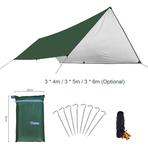 Luifel Waterdicht Tarp Tent Schaduw Met Pole Vouwe Vicedeal