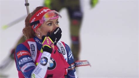 Video Highlights Gabriela Koukalova Wins Mass Start Biathlon Nové