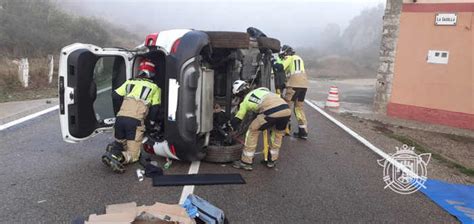 El Vuelco De Un Coche En Pe Ahorada Se Salda Con Un Herido Noticias Y