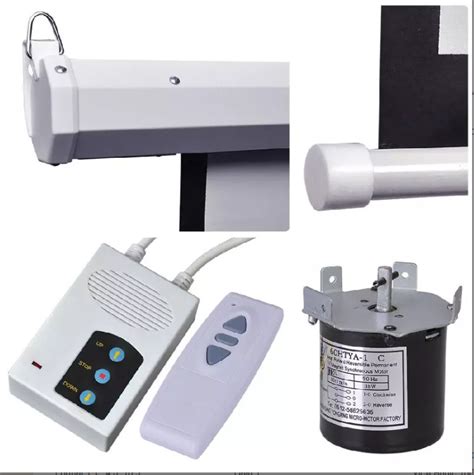 Electric Display Screen Projector With Wired And Non Wired Remote 180 X