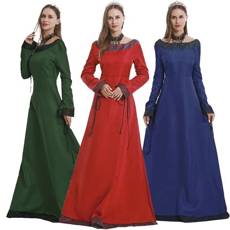 Женское средневековое винтажное платье | AliExpress